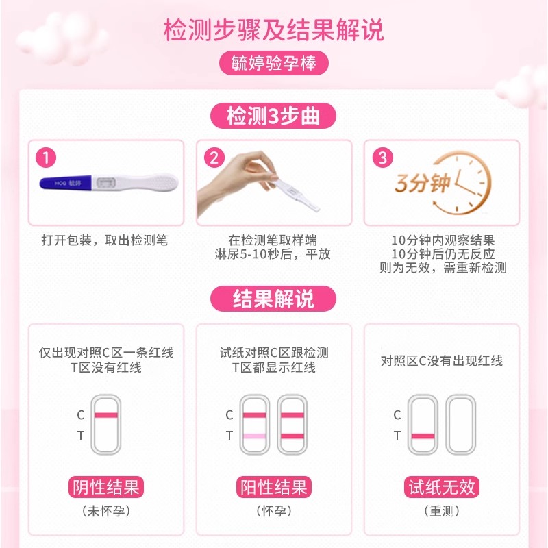 毓婷验孕棒早早孕精准高精度次日达怀孕女家用hcg测孕试纸避怀孕H - 图1