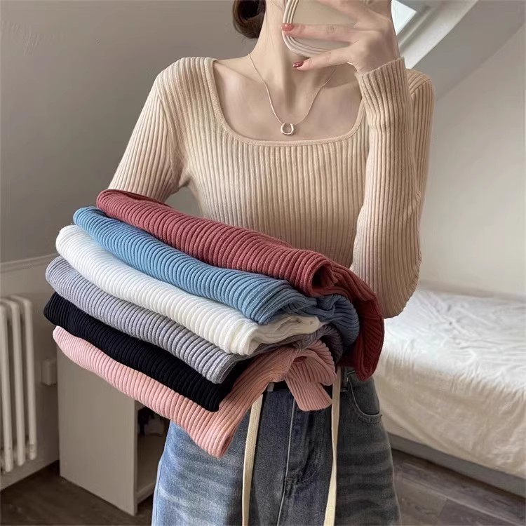 螺纹女秋长袖打底衫上衣_锦棉印象yy潮流_女装/女士精品-第2张图片-提都小院