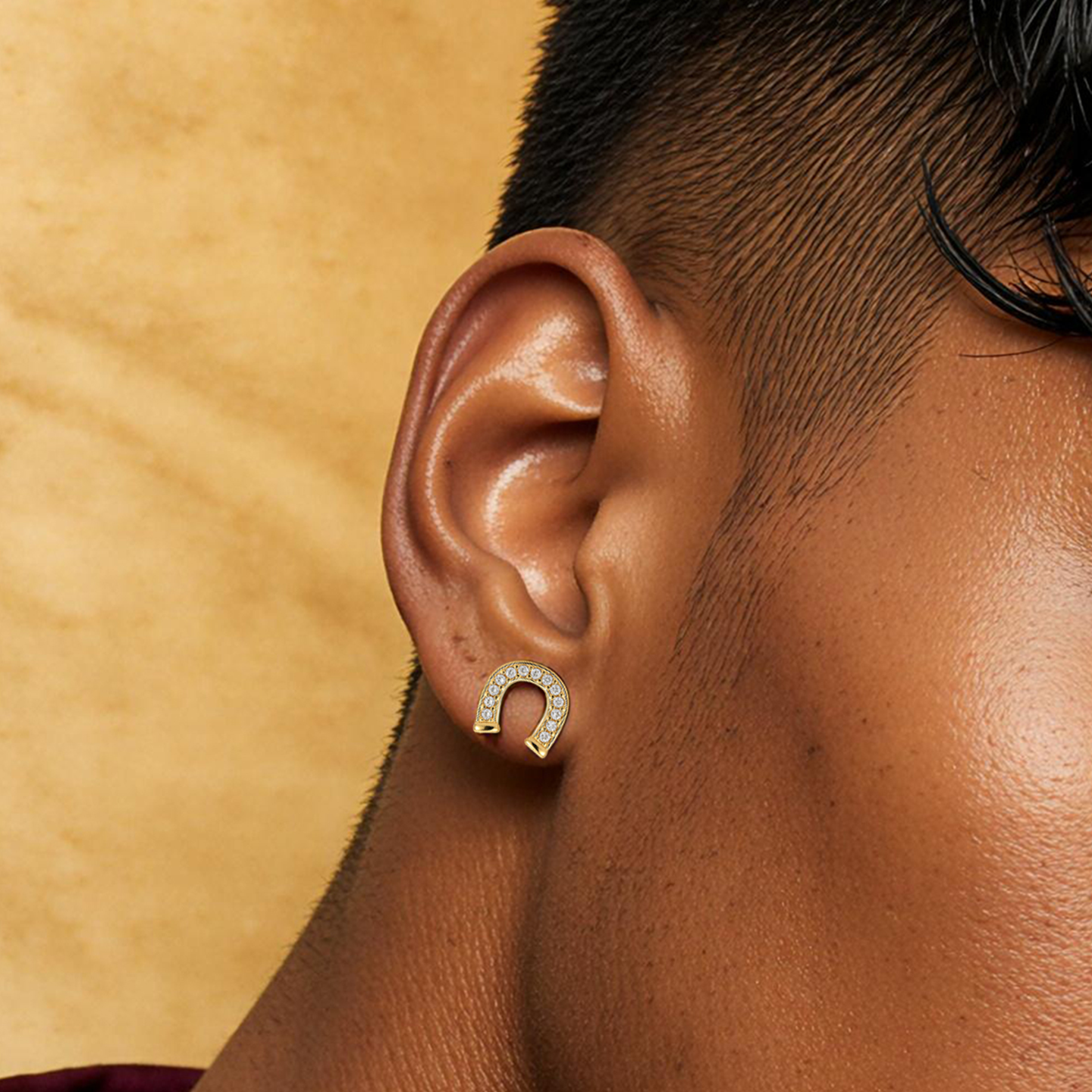 MEDM HERO蹄环耳钉马年生肖送女友百搭高级感小众设计情侣款耳饰,淘宝优惠券,粉丝福利购,淘宝优惠卷