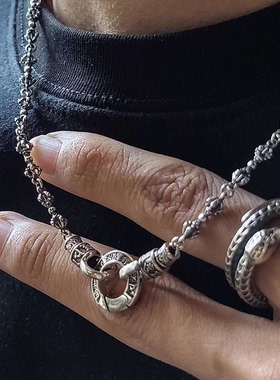 复古毛衣链镂空金刚杵转运项链