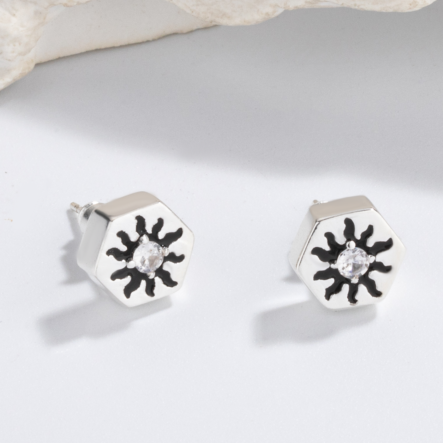 太阳神耳钉男纯银痞帅风耳环个性潮流简约百搭情侣高级感小众耳饰,淘宝优惠券,粉丝福利购,淘宝优惠卷