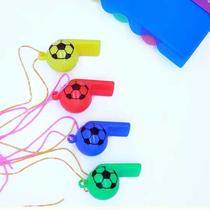 Children Cartoon Football Whistles Colored Hair Color Sound Toy Whistle Eco-friendly Color Plastic With Rope Toys