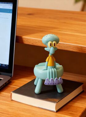 多功能底座床头柜懒人手机平板支架稳固通用款海绵宝宝章鱼哥周边