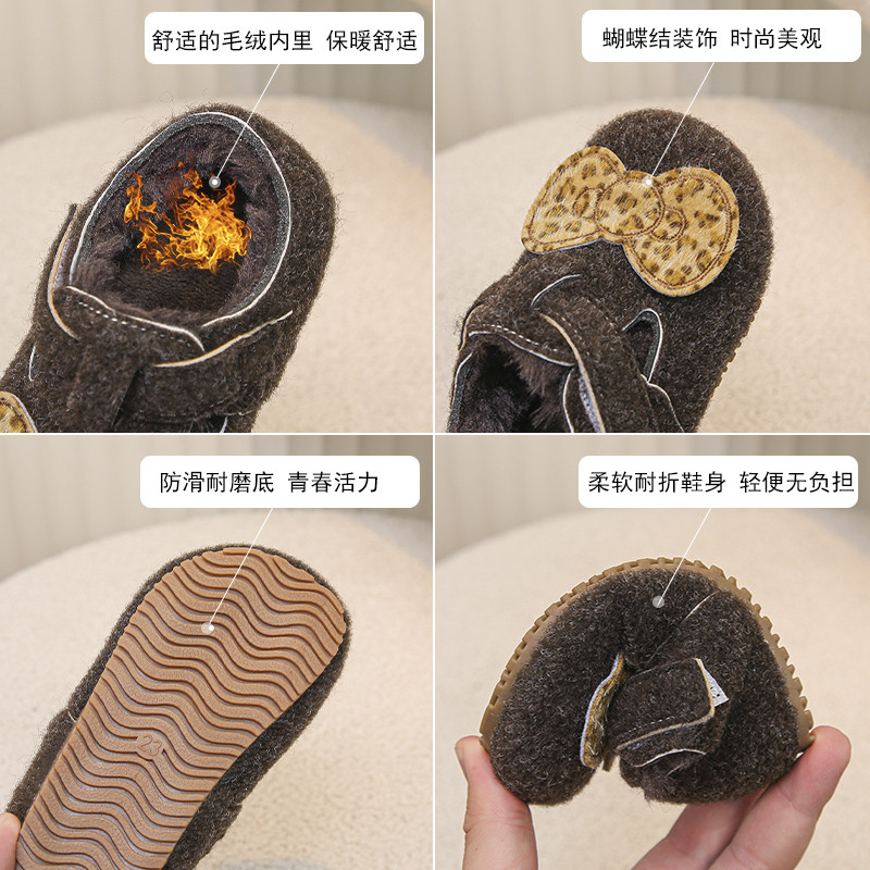 ABC Fans女童加绒勃肯鞋2025冬季新款小女孩加厚保暖豆豆鞋儿童鞋,淘宝优惠券,粉丝福利购,淘宝优惠卷