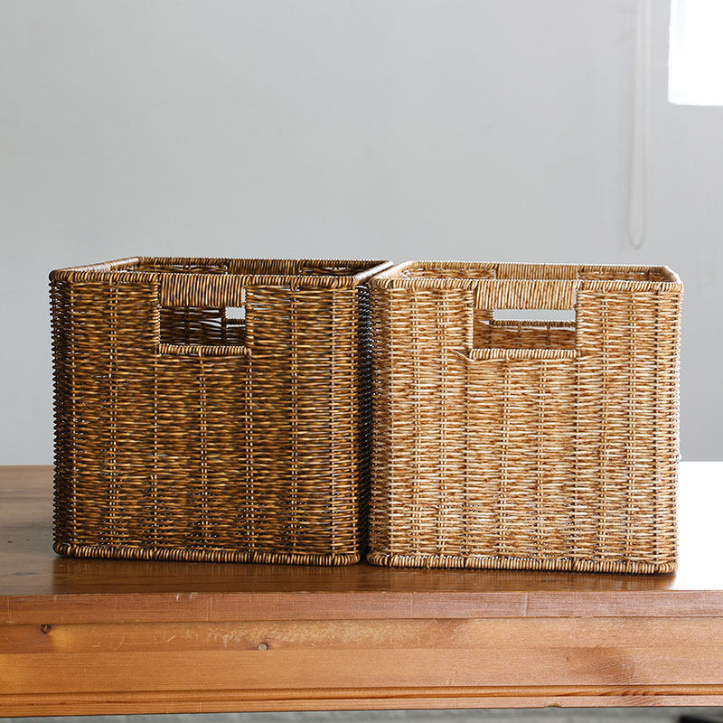闲储仿藤编织家用橱柜茶几零食收纳筐袜子儿童衣物收纳筐,淘宝优惠券,粉丝福利购,淘宝优惠卷
