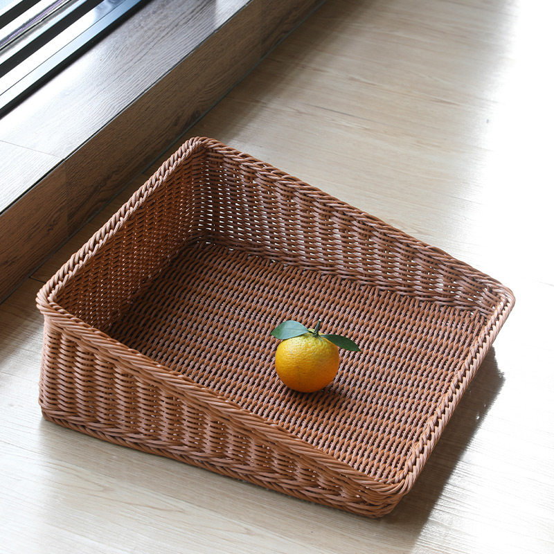 仿藤编大容量超市展示陈列筐面包蔬菜水果整理摆放篮梯形斜面方筐,淘宝优惠券,粉丝福利购,淘宝优惠卷