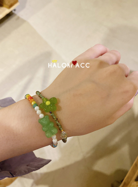HALOkrACC韩国润色软糖熊手链