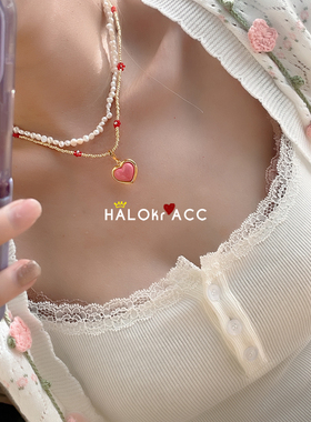 HALOkrACC韩国爱心蝴蝶结挂坠