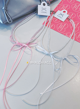 HALOkrACC韩代张元英细丝带项链