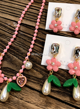 HALOkrACC韩代氛围樱花项链