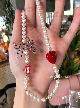 HALOkrACC韩代法式半透波点项链