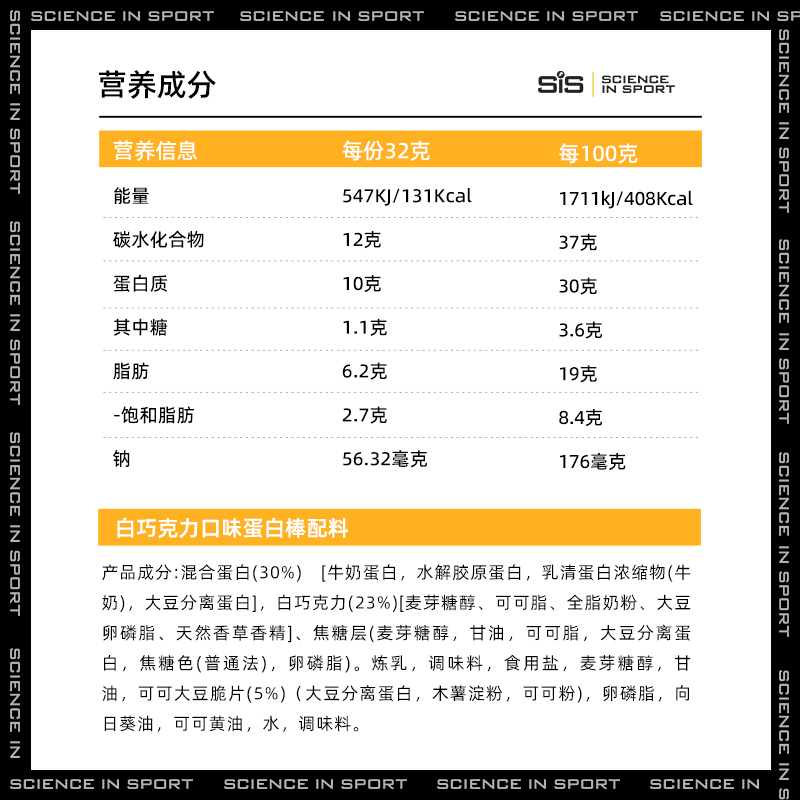 英国进口SIS蛋白棒乳清高蛋白健身代餐棒能量棒抗饿运动补充 1支 - 图3