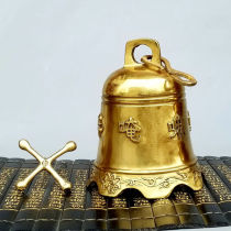 Bronze bell temples Six words true words large brass windbell pendant glossy plain pure copper bronze bell No word big size bronze bell