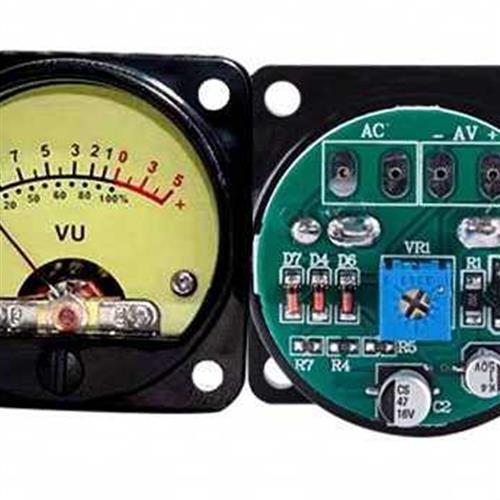 VU电平表胆机dB功放带背光指针音频表头vu音乐表头UV电子功放配件 - 图0
