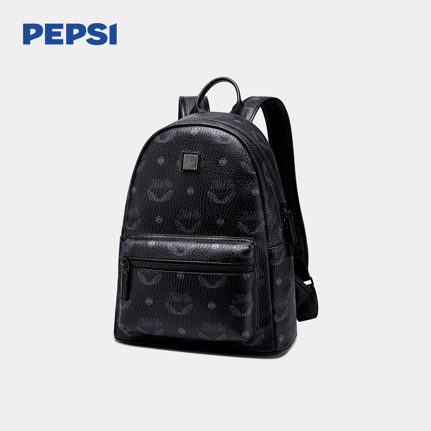Pepsi/百事轻便旅行出游皮质双肩包男大容量高中生大学生背包百搭