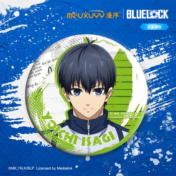 Manga Original Blue Prison/Blue Lock 58mm Laser Badge Bar Ji Jieshi Ichina Seishiro