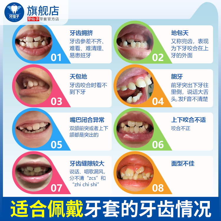 儿童牙齿矫正器纠正龅牙齿不齐口呼吸门牙地包天夜间整牙仙子牙套-图3