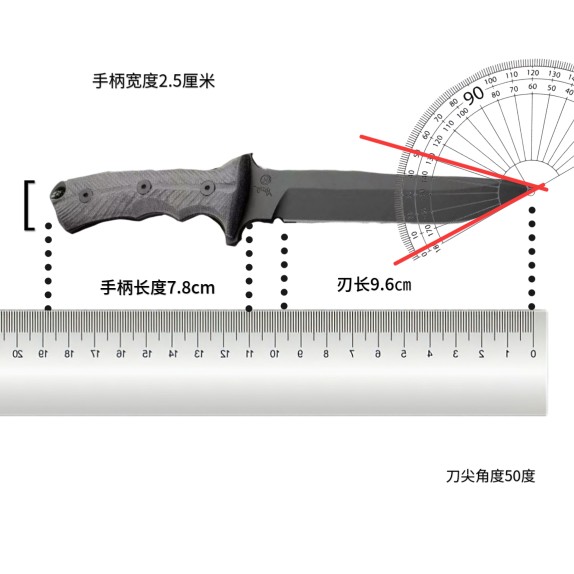 克里斯里夫绿扁帽刀开山路生存水果刀高锰钢开刃刀具野外防身户外-图2