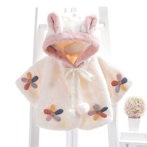 Pinbara Bala Baby Cloak Cloister Cloister 0-1-2-3 Year Old 4 Women Baby Autumn Winter Clothing Thickened Coat