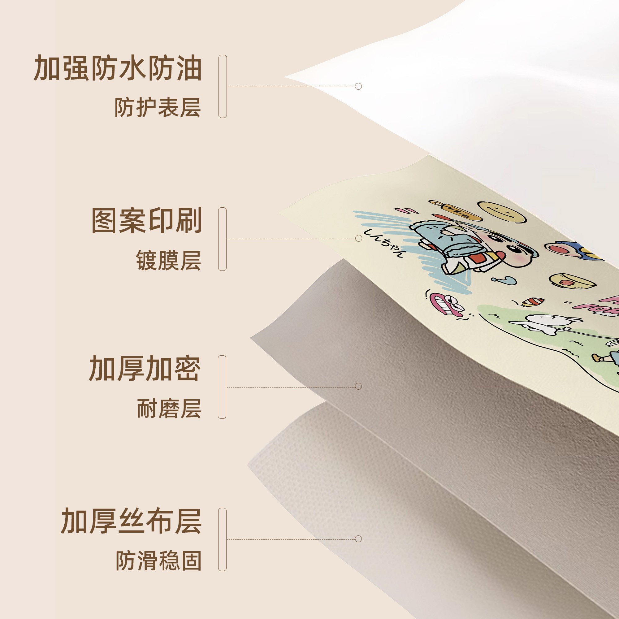 蜡笔小新餐桌布防水防油免洗防烫pvc餐桌垫家用宿舍餐桌茶几盖布,淘宝优惠券,粉丝福利购,淘宝优惠卷