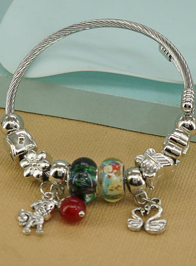 新中式国风开口手镯手串景区热销手串义乌饰品货源