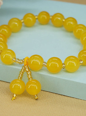 玻璃女甜美弹力绳手链摆摊