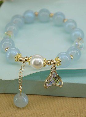 彩色美人鱼尾手链饰品情侣男女民族风手串义乌饰品摆摊货源