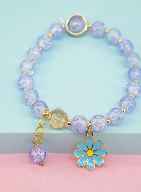 花朵手串ins小众设计爆花水晶手链A韩女生冷淡风个性闺蜜情侣手饰