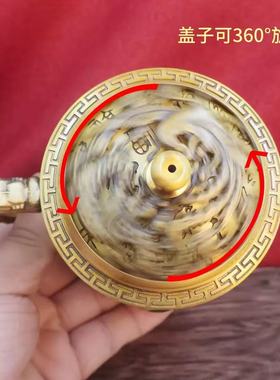 高端精美龙凤黄铜宝石茶缸水杯