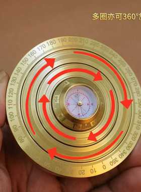 多圈装饰罗盘摆件黄铜八卦新中式