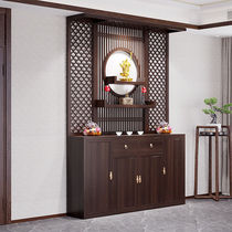 Tungsten Lingyin New Chinese solid wood screen partition Living room Buddha Cupboard Buddha niche for table Buddha Terra Home Divine Niche cabinet Bodhisattva