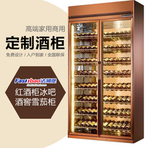 Stainless Steel Wine Cabinet Custom Red Wine Cabinet Thermostatic Wine Cabinet Commercial Display Cabinet Hotel Clubhouse Modern Wine Cellar Deposit