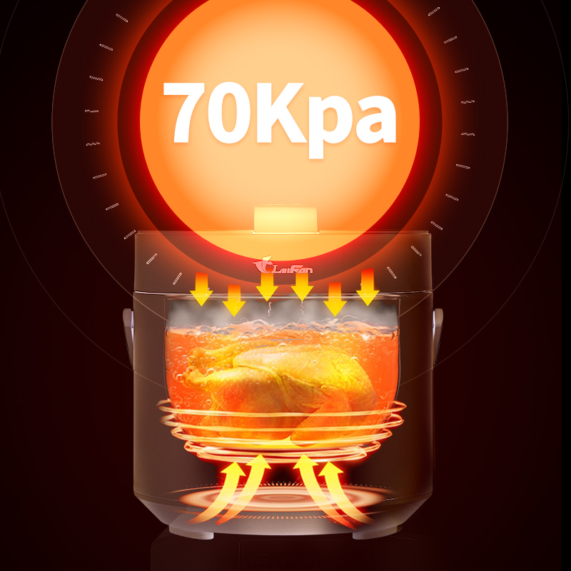 雷凡家用2-3人多功能全自动电压力锅小型迷你智能2L高压锅饭煲 - 图1
