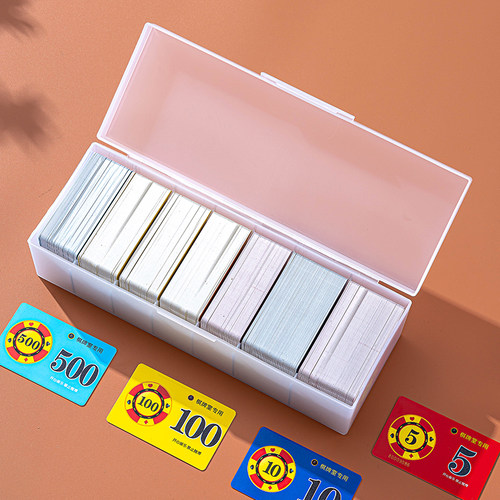 棋牌室筹码卡收纳盒筹码卡片收纳盒麻将馆专用牌用码子盒小卡盒子 - 图1