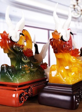 速发爷贺老人松鹤延年礼品 大寿仙摆摆件送祝爷奶奶老人长辈贺岁