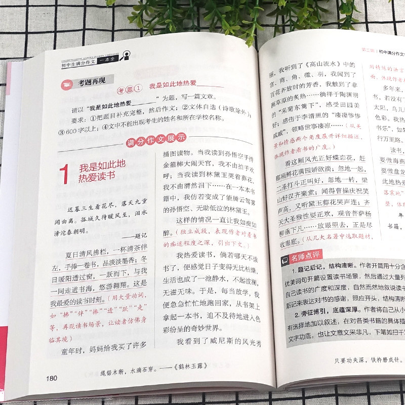 2026新版易佰作文初中生满分作文一本全名师指导初一初二初三初中七八九年级语文写作考试工具辅导书中考作文人物说明应用文
