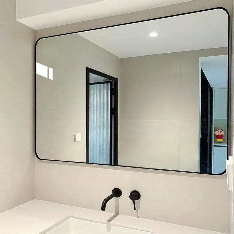 浴室镜子贴墙自粘卫生间厕所洗面台洗手盆免打孔挂墙式化妆半身镜,淘宝优惠券,粉丝福利购,淘宝优惠卷