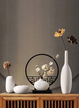 新中式摆件高端大气酒柜腊梅禅意古风玄关家居茶桌客厅酒柜装饰品