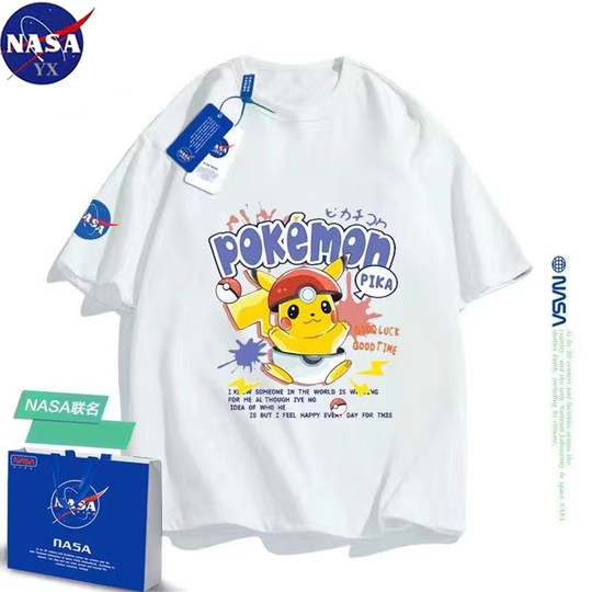 nasa亲子装女童夏装短袖童可爱女孩童装新款洋气半袖纯棉男童t恤