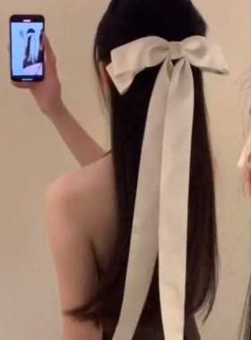 超大蝴蝶结飘带发夹超长丝带