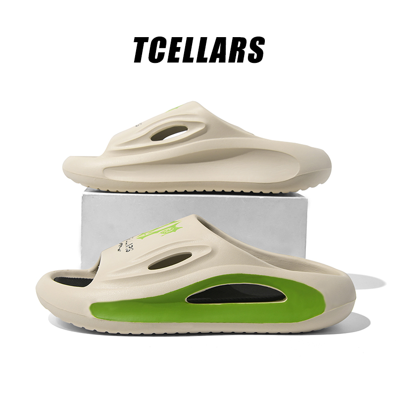 TCELLARS一字拖夏季新品轻氧回弹氧气鞋厚底舒适拖鞋男拖鞋踩屎感