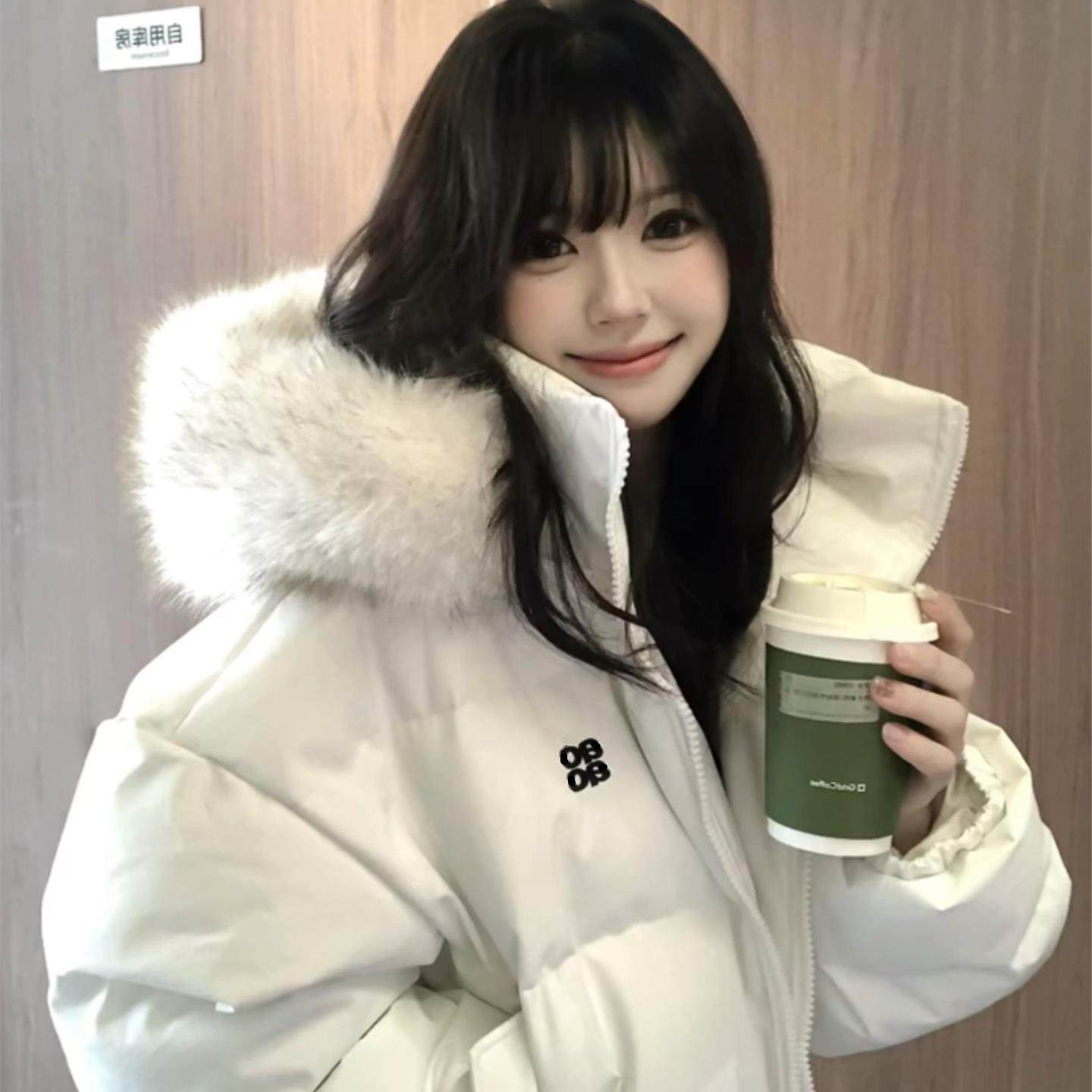 派克服棉服女款冬季2025新款高级感韩系毛领加绒加厚美式棉袄外套,淘宝优惠券,粉丝福利购,淘宝优惠卷