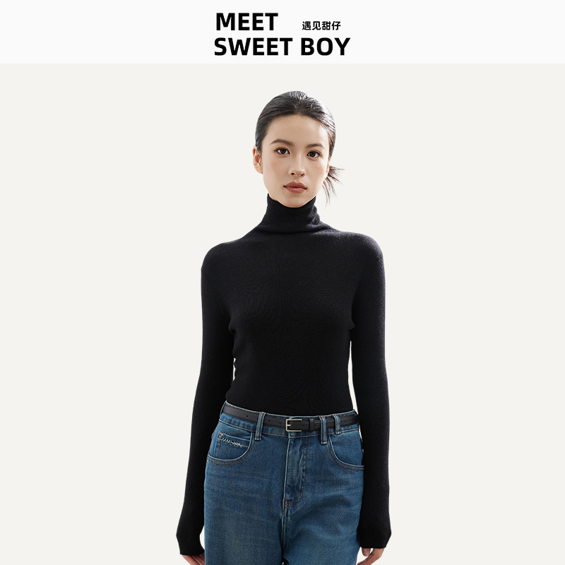 【所有女生直播间】MEET SWEETBOY 含羊毛针织打底衫内搭毛衣 - 图3