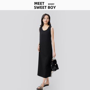MEETSWEETBOY极简风无袖背心裙