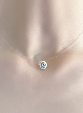 莫桑钻项链女人鱼之泪项链纯银