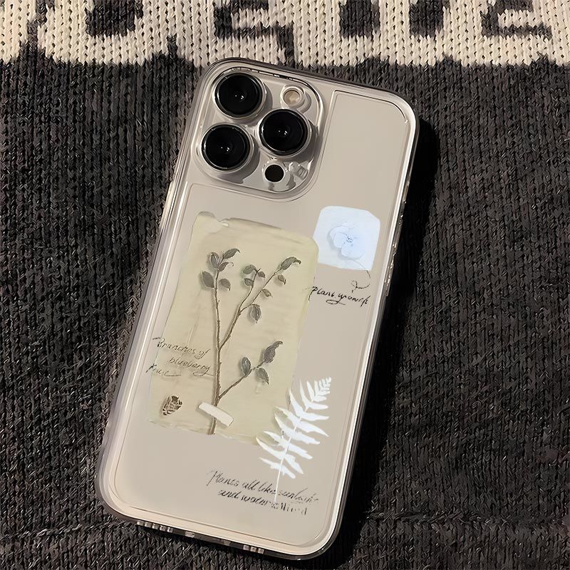 纸笔情书适用苹果16太空壳苹果13pro手机壳软xr简约iPhone14plus/ - 图1