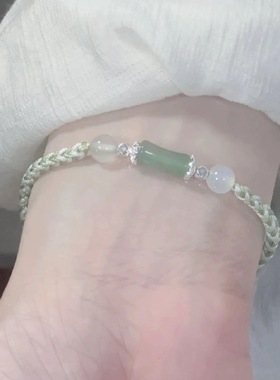 2026新款清新竹节编织手链ins小众高级感森系手绳情侣闺蜜手饰