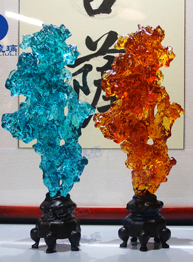 观己琉璃玄关太湖石禅石摆件