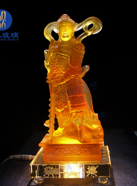 伽蓝韦陀佛像门厅摆件观己琉璃