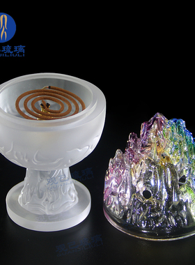 观己琉璃盘香檀香博山炉千里江山